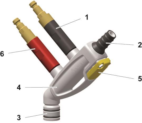 ATTENTION Individual parts may be damaged during the cleaning process. Please dismantle carefully to avoid damages! Remove the check valve units (1 and 6) with the correct sized spanner. 6. Reinsert the injector and fix it fig.