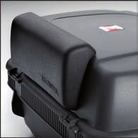additional backrest pad on top box lid for superior pillion comfort features