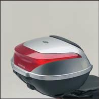 full-face helmet or two open-face helmets quick-locking and easily detachable top box lid produced in matching colour top box pad not