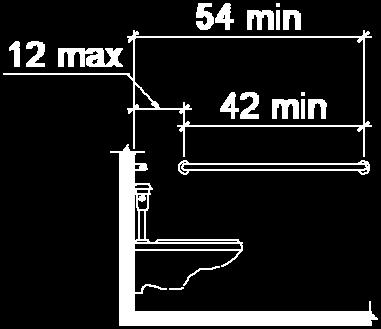 15) Is the toilet paper dispenser between 7 and 9 inches in front of the toilet and is the outlet of the dispenser between 15 and 48 inches above the floor?