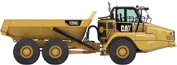 725C2 Articulated Truck Specifications Dimensions All dimensions are approximate.