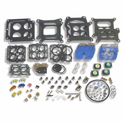 - service Parts & accessories 103 Trick kit One kit services all Holley performance carburetors Uses genuine Holley quality service parts Extra parts provided for performance tuning (pump cams,
