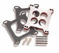 .. Part # 717-2 12º wedge with square bore flange allows carburetor to sit level on tilted engine installations. Includes gaskets, studs & nuts. PlenuM divider kits square bore flange.
