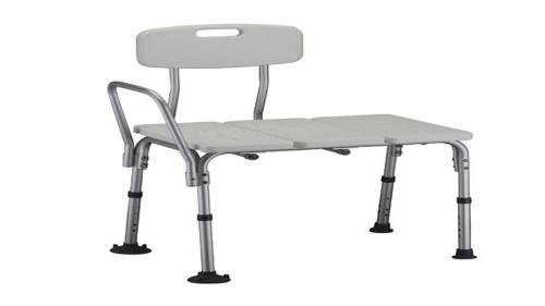 00 Transfer Bench-Padded Offers stability and comfort to the user. The bench has a vinyl padded seat that adds to the comfort. Weight capacity: 300lbs.