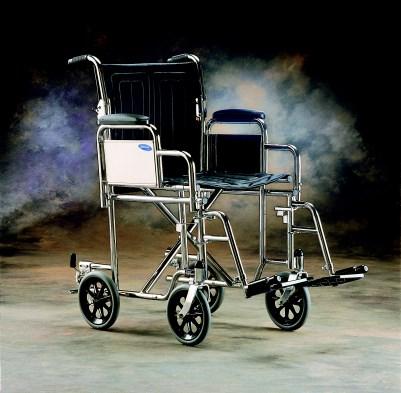 Grab Bars Transport Wheelchair This lightweight aluminum transport chair comes with fully padded