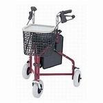 Rollator Built-in handle to assist in folding and storage, sturdy seat with soft flexible rest, adjustable handle height, ergonomic hand-breaks, adjustable seat height, solid rubber tires, removable