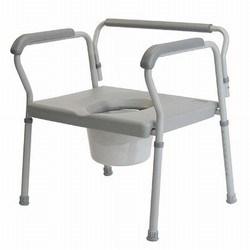 00 Commode-Drop Arm This commode has three versatile functions: as a commode, as a raised toilet seat, and as a toilet frame.