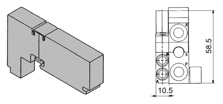 Series -VQ000 -VQ000: Manifold Optional arts lanking plate assembly VVQ000- JIS symbol It is used by attaching on the manifold block for being prepared for removing a valve for maintenance reasons or