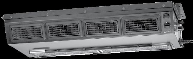 R-9560 Headliner Air Conditioner Unit with heat option CONSTRUCTION MINING AGRICULTURE INDUSTRIAL Instead of pulling air from the rear, the unit draws air from the bottom, which allows efficient