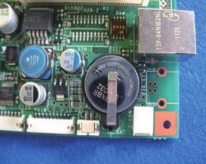 The battery is used for back-up power source of real-time clock on an