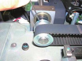 5. Loosen screw on drive pulley.