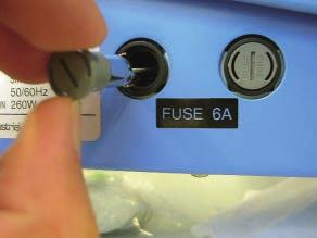 4-1 Exchange of fuse <Check> Make sure that power switch is off before this work. <Note> 4.
