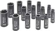 29 30 Impact Socket Accessories 1/2" Socket Sets 3/4" Socket Sets Adapters A6F4M Extensions E410H Part Number Socket Sizes Included 13-PIECE 1/2" DRIVE SAE IMPACT SOCKET SET SK4H13 7/16", 1/2",