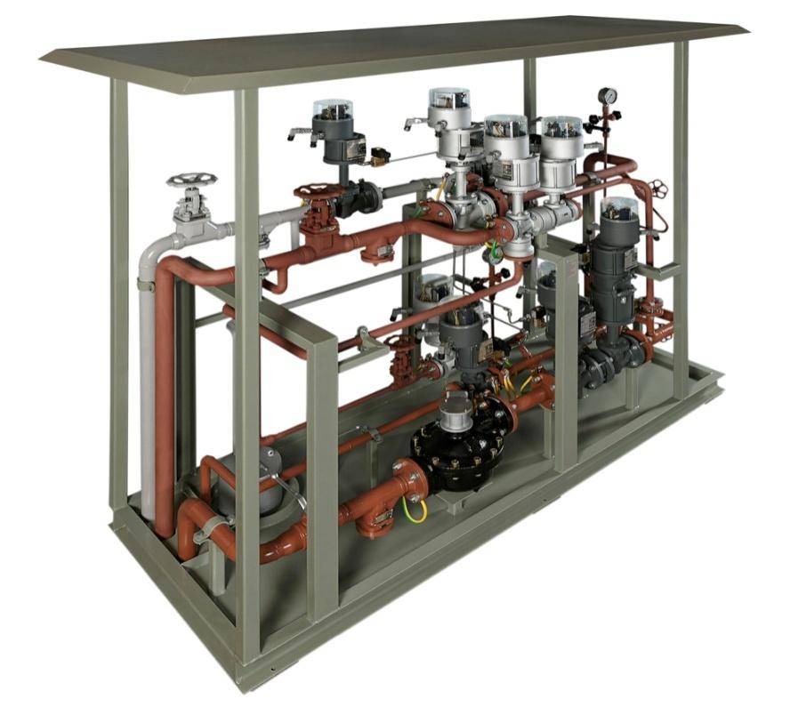 air-steam changeover as atomizer medium Combined valve station for