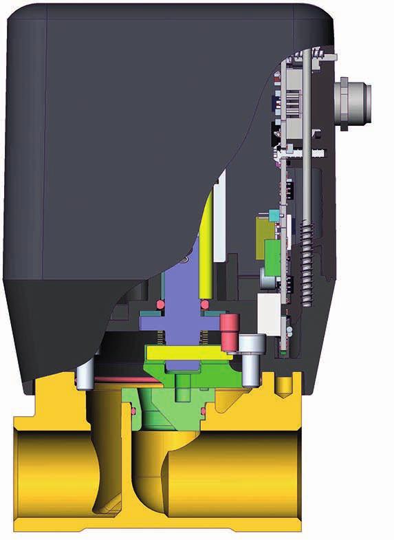 The valve spindle is connected to a control cone.