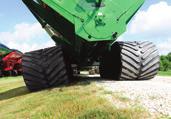 pivoting cast bogie wheels; hydraulic hoses included for easy adjustment using tractor s hydraulics Equalizer Tracks Patented