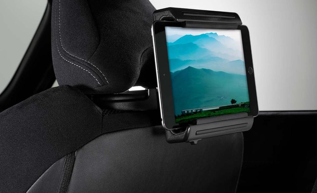 UNIVERSAL TABLET HOLDER Quiet down the complaining and make the trip more enjoyable for everyone with entertainment on tablets held in place with this universal tablet holder 8.