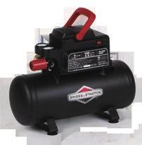 Briggs & Stratton standard series air compressors range from 1-20 gallons, 5.0-5.