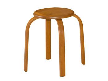 KYOTO BEND WOOD STOOL WITH WOODEN TOP Height: 445mm