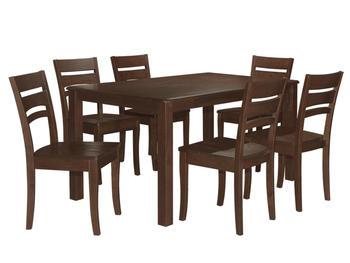 Length: 550mm Width: 450mm Height: 930mm IBIS DINING SET (1+6) Table Length:
