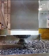 Vertiram 3000 with AL200 head heavy feed milling: material: forged steel 40CrNiMo8-6-1 milling