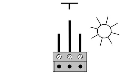 Connecting sensors to terminal block Figure 6: Connection to the terminal block o Connect sensors as shown in connection diagram (figure 6). For the sun sensor, the "ground" is identified.