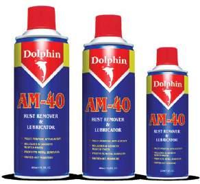 GENERAL VEHICLE CARE DOLPHIN AM-40 De-Rust Lubricating Spray High efficiency formula for rust removal, rust protection and lubrication in