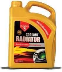 GENERAL VEHICLE CARE DOLPHIN Radiator Coolant DOLPHIN Radiator Coolant is the premium blend of glycols, rust Inhibitors and other performance enhancers for achieving optimum engine temperatures and