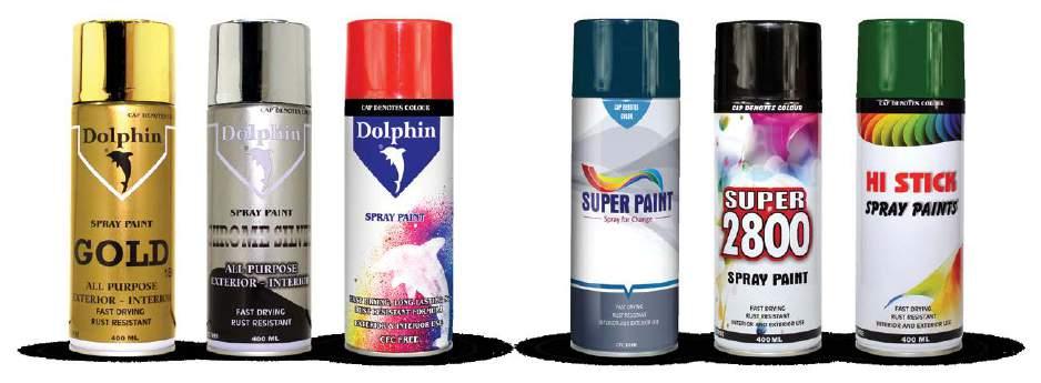GENERAL VEHICLE CARE DOLPHIN Spray Paints Dolphin Spray paints are well known for its superior quality, excellent covering and fast