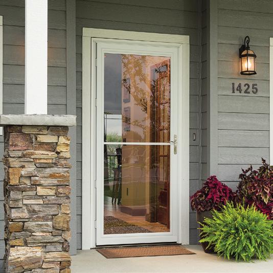 Invite more light inside your home with fullview glass. Enjoy comfort season after season with an interchangeable full screen. ¹ P E L L A ROLSCREEN STORM DOORS Keep things convenient.