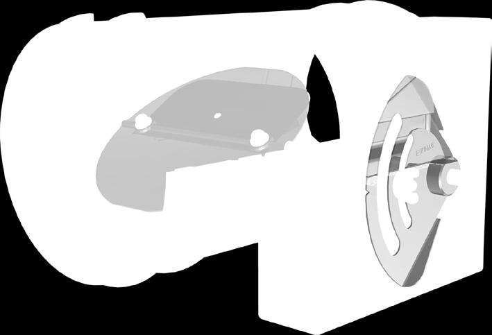 The aerodynamic forces of the airflow create a closing torque on the damper blade. The bellows extends and increases this force while at the same time acting as an oscillation damper.