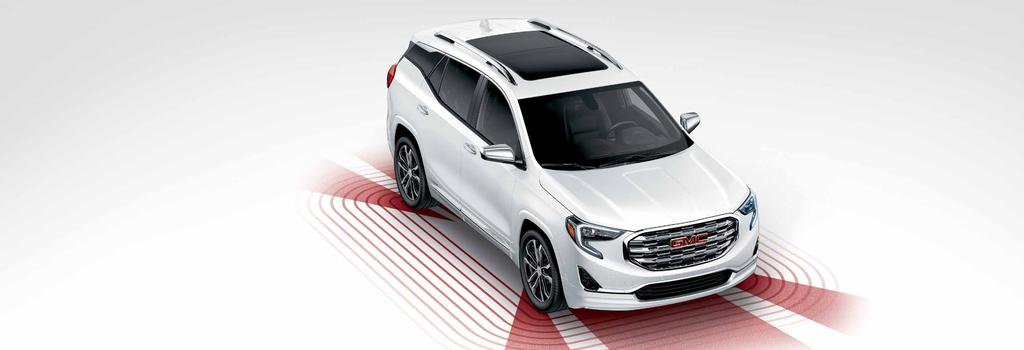 PROACTIVE HELP TO KEEP TROUBLE FROM FINDING YOU To increase awareness of surrounding traffic, Terrain offers available intuitive driver-assist and safety technologies.
