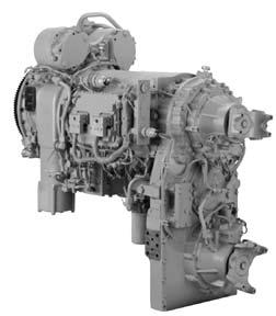 TH31-E61 WITH INTEGRAL DROP BOX Ratings Gross Input Power 261 kw (350 hp) Gross Input Torque 1556 N m (1148 lb-ft) Maximum Turbine Torque 2746 N m (2025 lb-ft) Rated Input Speed 2100 rpm Maximum