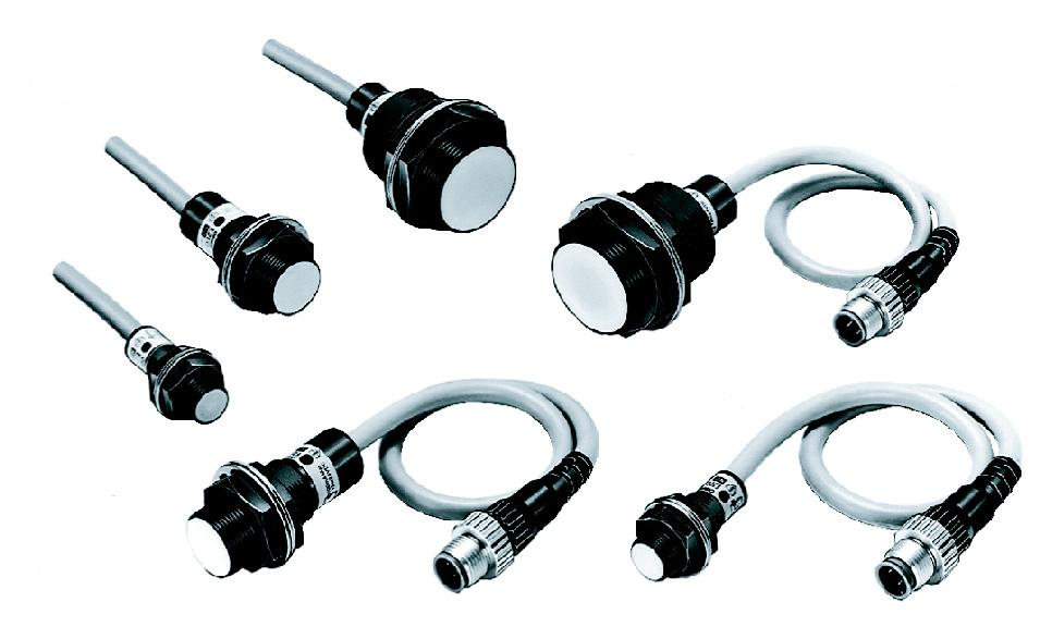 R Anti-spatter Inductive Prox Weld-Sputter Resistant DC 2-Wire Cylindrical Sensors H Rugged fluoroplastic coated brass barrel withstands high tightening torque H Fluoroplastic resin face prevents