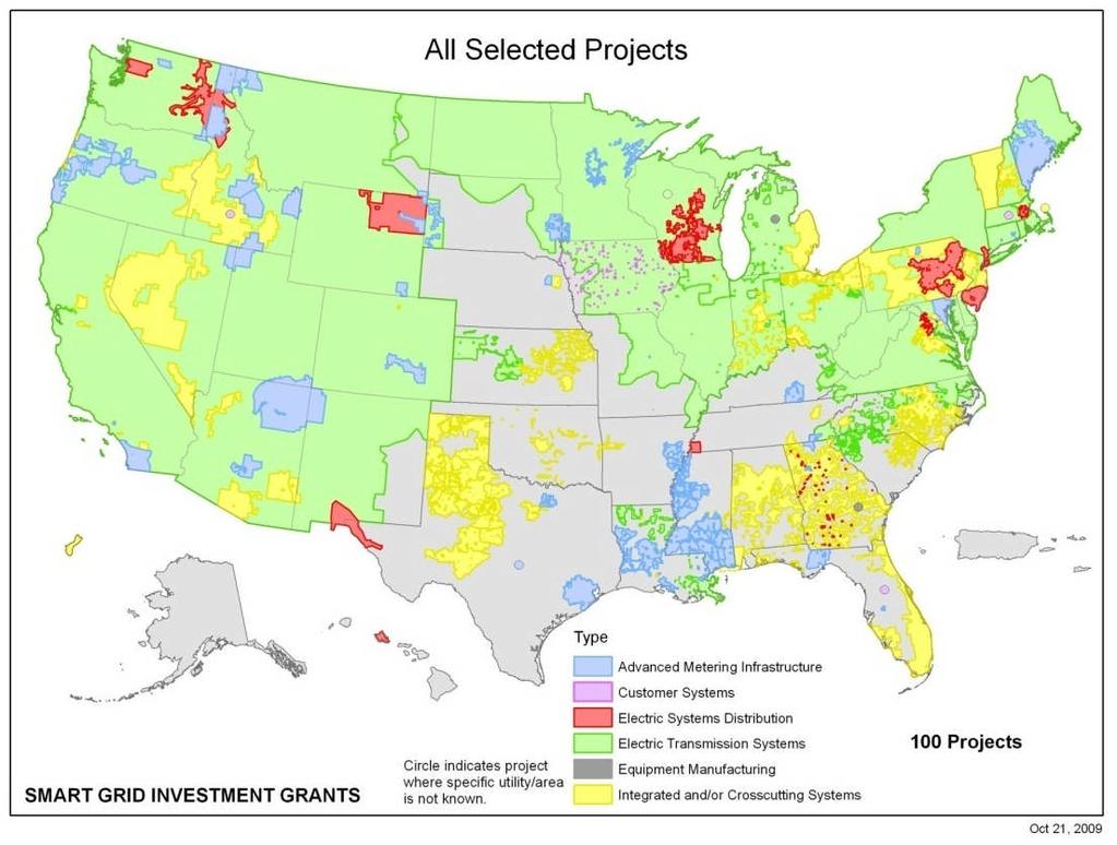US Smart Grid Investment Grants Category Integrated/Crosscutting $ Million 2,150 AMI 818