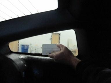 Step 9: When the tint is properly positioned on the window, use the