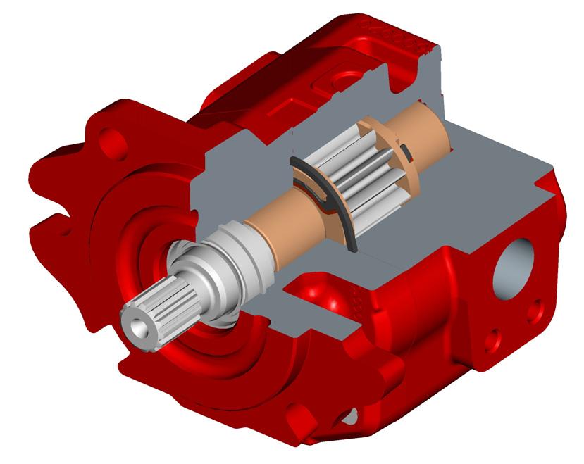 1.1 External gear pumps components and construction / benefits A Cast iron front cover: the standard front cover design can be fitted to two different pump interfaces.