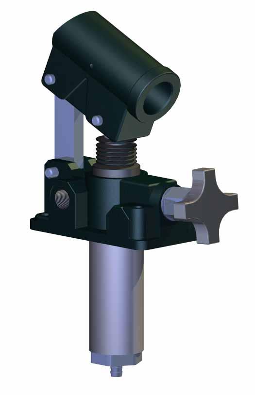 HAND PUMPS: SINGLE ACTING 35 DESCRIPTION: Manual pumps are designed to create head flow of hydraulic oil, usually for activation of a hydraulic cylinder.