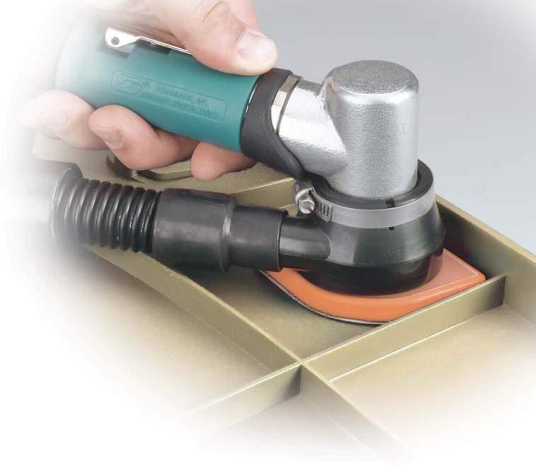 Vacuum Dynafine Air-Powered Detail Sander Ideal for Sanding into Corners and Tight Areas 1/32" (0.