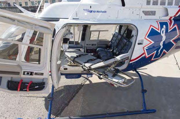 Bell 407 The United Rotorcraft B407 medical interior can accommodate a single patient or specialty transport including isolette and intra-aortic balloon