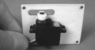 5. Install the elevator control horn following the same procedure. Install the Servos 4. Plug a Y-harness into the aileron socket of the receiver.