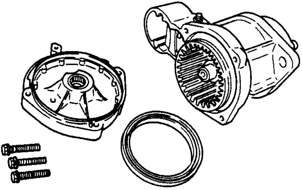 9. Starting Motor (5) Separating gear case from center bracket Remove three M6 bolts (10mm) fastening the gear