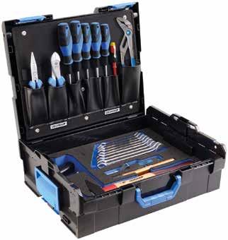 MOBILITY 11-4 STARTER TOOL ASSORTMENT in GEDORE L-BOXX 136, 30 pieces Tools in metric sizes Robust reversible ratchet with push-button release GEDORE L-BOXX 136 with an easy click attaching system