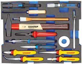 112-2510, square 250x10x7 mm Engineers' hammer No. 6 H-5, 5 g Adjustable wrench, open end No. 60 CP 8, 8" Universal pliers No. 142 10 JC, 10" Stripping pliers No. 8097, Automatic Multiple pliers No.