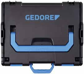 036 037 11 L GEDORE L-BOXX 136 WITH EASY CARRY HANDLE Impact-resistant ABS plastic Splash-proof With tool board for order and more