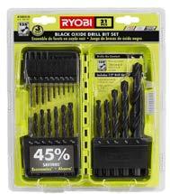 ET0007 Ryobi Black Oxide Drill Kit