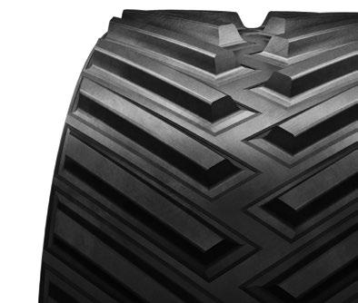 Specifically engineered compounds for treads, carcass and guide lugs Versatile tread bar Provides optimal traction