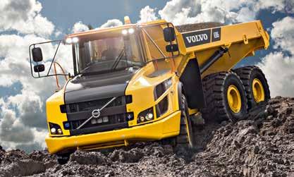 muddiest and dustiest sites. The powerful and easy-tooperate retardation system controls downhill hauling speed using the wheel brakes and the Volvo Engine Brake (VEB).