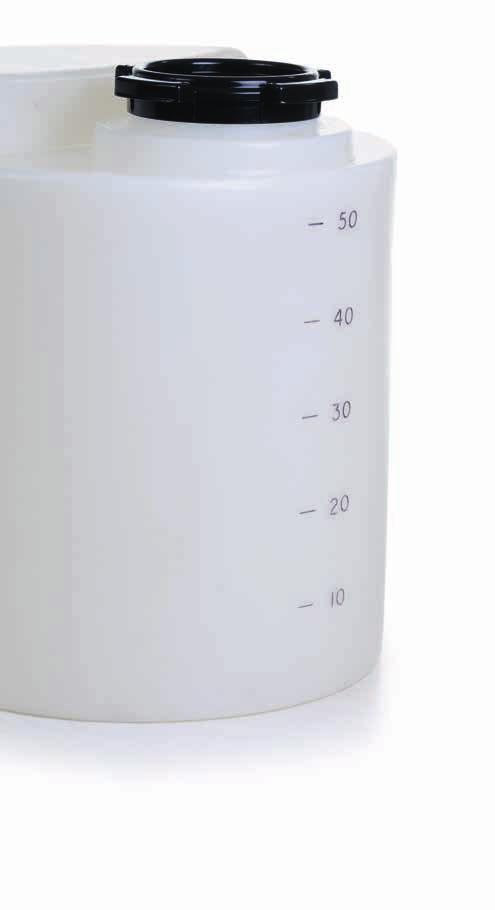 Accessories Dosing Tanks Made in UV stabilised polythene, suitable for use with all water purification chemicals. Day Tank - 50 Litre.