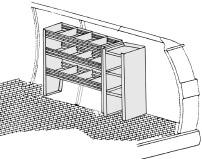 one lip shelf 44394- Adjustable shelving module with five lip shelves 4484- Adjustable shelving module 44 H X